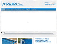 Tablet Screenshot of ezpoollinerdirect.com